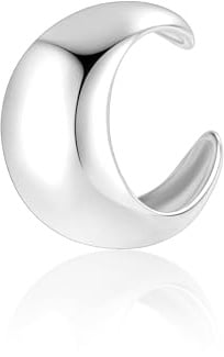 ALEXCRAFT Chunky Ear Ohrclips Dicke Creolen Cuff Clip Ohrringe für Damen | Ohrclip Creolen Chunky Groß Breit Dick Klobig Ohrmanschette Ohne Ohrloch Fake Ear Cuff Clip Ohrringe Ohrklemme Damen Herren