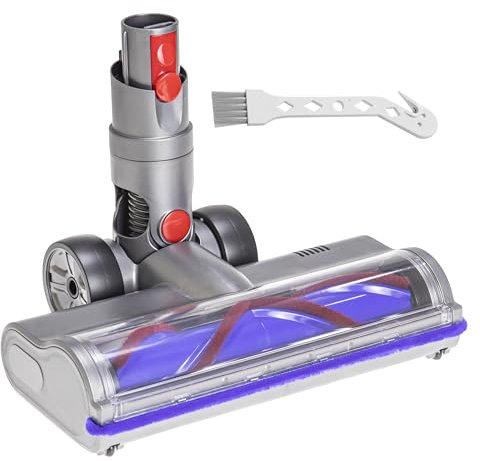 Tête de brosse à aspirateur compatible avec Dyson V12 Slim Digital Slim Animal Absolute Tête électrique 4 LED en forme de V pour sols durs et tapis bas