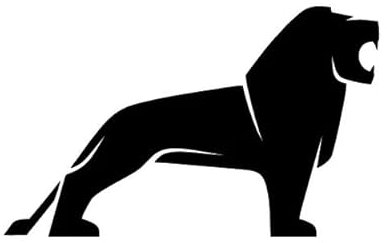 MAN LKW Logo Aufkleber Löwe, 2 Stück,Selbstklebend, LKW-Aufkleber (Schwarz, 20x20cm Aussenklebend)