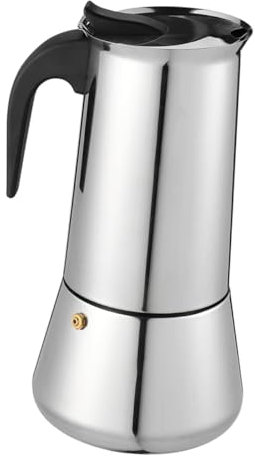 Holibanna Edelstahl-mokkakanne 200 Ml Für Espressomaschine Praktisch Für Kaffeezubereitung Mit Verbrühschutzgriff