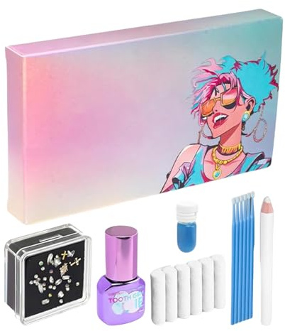 Tooth Gem Kit Zahnschmuck Set Trendiges 30-Teiliges Kristallzahn