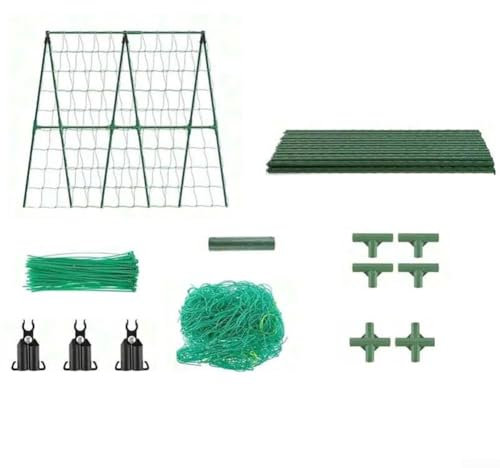 Gurken-Rankhilfe aus Metall, A-Form, für den Garten, verstellbare Breite für Kletterpflanzen (80 x 80 cm)