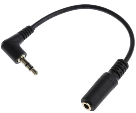 Connecteur adaptateur jack stéréo 3,5 mm 3 pôles mâle vers 4 pôles femelle 3,5 mm noir