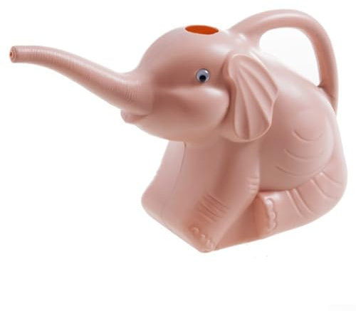 Annaffiatoio a forma di elefante, 2 l, per bambini, in polipropilene, a forma di cartone animato, per piante, giardino e prato (rosa)