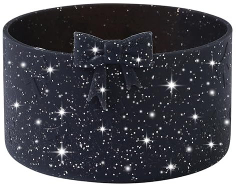 HIUSITY Botte en silicone avec nœud à paillettes pour gobelet Stanley Quencher H2.0 880,5 g, 1200 ml, IceFlow 590,5 ml, Owala 710 ml et bouteille d'eau Hydroflask de 340,2 à 710,4 g, manchon de