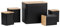EHC 5 piece Kitchen Storage Canister Set - Tea, Coffee, Sugar, Biscuit, & Bread bin With Lid, Airtight Containers with Lid, Jars Set of 5, Kitchen Accessories & Essentials, Black