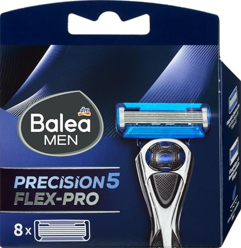 Balea MEN precision5 Flex-Pro Rasierklingen, 8 Ersatzklingen für Herren Rasierer