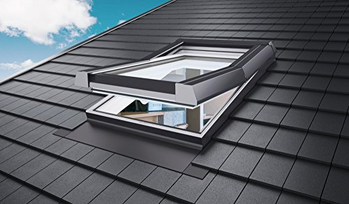 Skylight Premium Dachfenster mit Dauerlüftung PVC 94 x 98 mit Eindeckrahmen