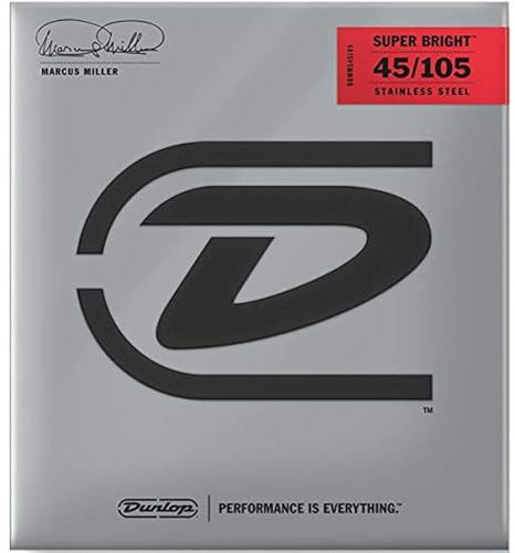 Dunlop Marcus Super Bright Bass Strings 4-String Set - Jeu de cordes pour guitare basse à 4 cordes
