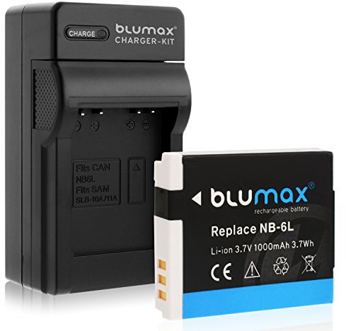 Charger + Battery for Canon NB-6L Compatible with Canon PowerShot D30 SX170 SX240 SX260 SX270 SX280 SX500 SX510 SX520 SX530 SX600 SX610 SX700 SX710 S95 S100 S100 S11 20 S20 00 Charger Battery House