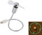 Gearmax® Ventilatore flessibile USB da tavolo con orologio