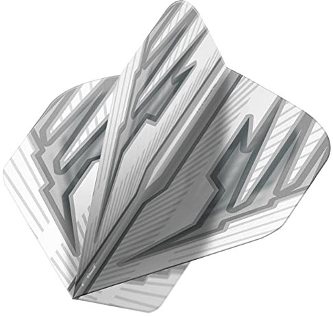 RED DRAGON Hardcore Radical White & Grey Extra Thick Standard Dart Flights - 4 sets Per Pack (12 Dart Flights in total)