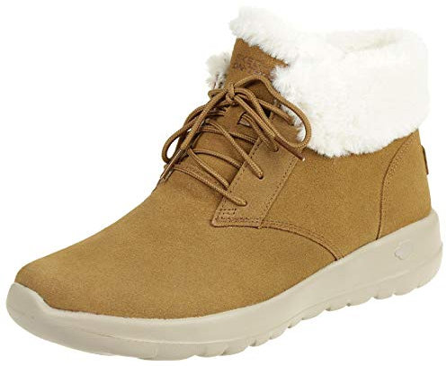 Skechers On-the-go Joy, Stivali Donna, Brown Chestnut Suede Trim Csnt, 39.5 EU
