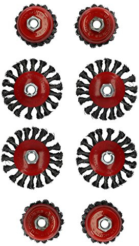 8pc Cup Bevel Wire Twist Brush Rust Paint Removal For 4-1/2 115mm Grinders