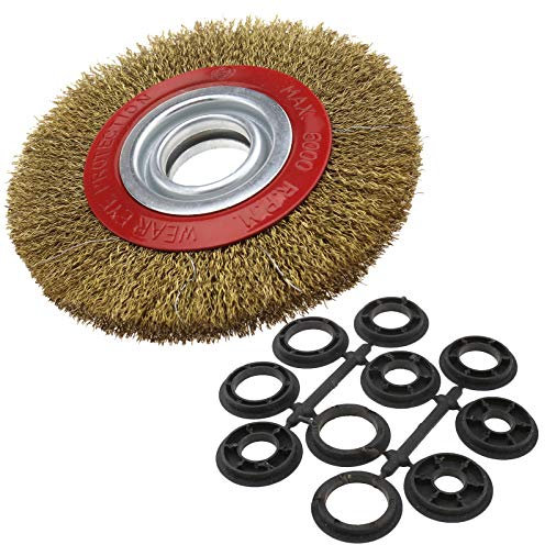 OTOTEC Brosse circulaire en acier pour nettoyer touret à meuler, diamètre 125 mm/150 mm/200 mm, 150mm
