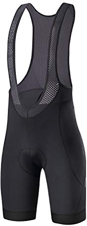 Santic Salopette Ciclismo Uomo Estivo Pantaloncini Ciclismo Uomo Imbottiti MTB Salopette Bici Shorts Bici Nero EU S