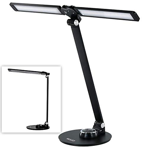 NUNET LED-Schreibtischlampen für Heimbüro, Klavierlampe für aufrechtes Klavier, drehbare Aluminium-Schreibtischlampen mit USB-Ladeanschluss, augenschonendes Leselicht, 3 Beleuchtungsmodi/Helligkeit