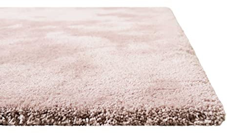 Homie Living I Hochflor Teppich Uni I Modern, weich, flauschig, kuschelig I Für Wohnzimmer Schlafzimmer I Pisa I (160 x 230 cm, Rosa)