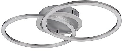 Reality Leuchten LED Deckenleuchte Venida R62783187, Metall titanfarbig, inkl. 25 Watt LED, Switch Dimmer