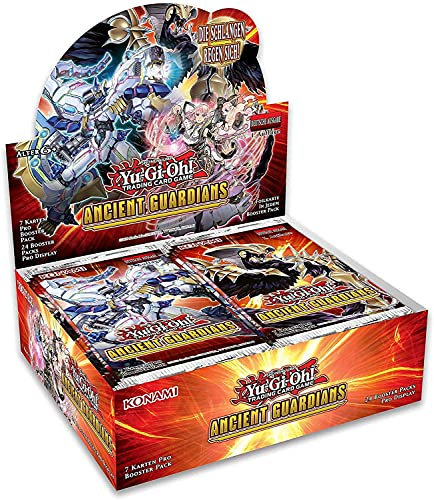 A YuGiOh! Ancient Guardians Booster Display | DEUTSCHE Ausgabe | NEU & OVP | Yu-Gi-Oh Karten | + Arkero-G 100 Small Soft Sleeves