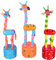 3st Giraffenverzierung Tierische Schubpuppen Miniatur Tierfiguren Tierische Fingerpuppen Dekofigur Giraffe Tierisches Schaukelspielzeug Holzpuppen Puzzle Hölzern Holzschnitzen Kind
