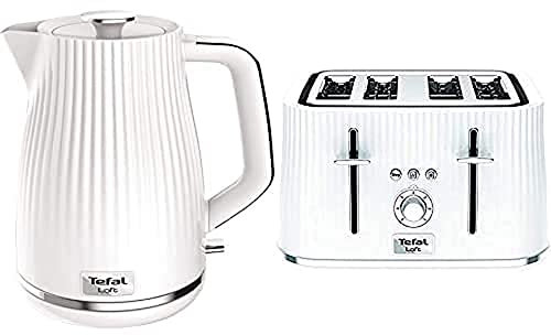 Tefal Loft KO250840 Kettle & Toaster TT760840, White