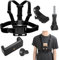 Hands-Free Chest Mount Harness for Phone & Action Camera - Adjustable Strap, Universal Phone Clip Holder, Selfie Strap Compatible with iPhone/Samsung/Mobile Devices