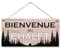 CARISPIBET Bienvenue au Chalet enseignes decoratives affiches pour la maison décoration d'interieurs 15 x 30 cm