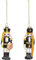 Christbaumschmuck Nussknacker Weihnachtskugel | Set 2 Christbaumfiguren | Glas Figuren (schwarz)