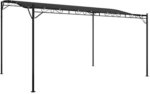 vidaXL Markise, Sonnenmarkise Wasserfest UV-Schutz, Balkonmarkise Sonnenschutz mit Stahlrahmen, Regenschutz Überdachung Terrasse, Anthrazit 4x3 m 180 g/m² Stoff Stahl