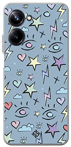 Movilshop Funda para [ Realme 10 Pro ] Dibujo Auténtico [ Tormenta de Ojos ] de Silicona Flexible Transparente Carcasa Case Cover Gel para Smartphone.