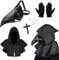 Kungfu Mall Plague Doctor Maske, Steampunk Lange Nase Vogelmaske, Halloween Vogel Schnabel Maske, Halloween Kostüm Requisiten Maske, Retro Leder Vogelmaske für Halloween Cosplay Party Requisiten