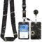 Amabro Porte badge d'identification avec cordon, clip rétractable pour badge avec cordons réglables tour de cou durable pour le personnel de bureau les étudiants les employés(ciel étoilé)