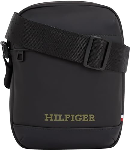 Tommy Hilfiger Herren Umhängetasche Mini Reporter Klein, Schwarz (Black), Einheitsgröße