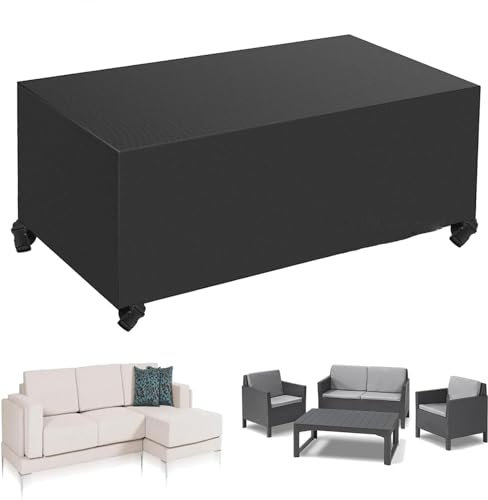 YAJNILUCK Schutzhülle für Terrassensofa, Gartenbank, 140 x 70 x 80 cm, Oxford-Stoff, wasserdicht, winddicht, UV-beständig