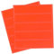 PATIKIL 4,5 x 1 Zoll Sicherheitsreflektierende Aufkleber, 10 Stück selbstklebende Nacht-Warnaufkleber wasserdichtes Reflektorband für Helm, Schutzhelm, Kleidung, orange-rot