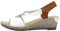 Rieker Alula Womens Wedge Heel Sandals 8 UK White/Cayenne