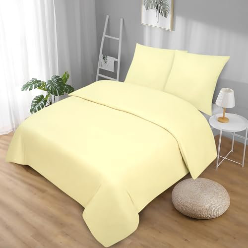 Softex Royal Bettwäsche Set 155x200 cm – 2-teilig (1 Bettbezug + 1 Kissenbezug 80x80 cm) – 100% Baumwolle – hautfreundlich & 60° waschbar – YKK Reißverschluss – Oeko-TEX Zertifiziert Beige