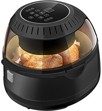 Friggitrice ad aria commerciale da 1100 W, friggitrice ad aria con forno multifunzione da 13 litri, friggitrici ad aria da 230 gradi C con display digitale, bianco