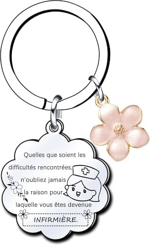 YZLPLP Porte-Clés pour Infirmière Docteur Cadeau Inspirant pour Infirmière Cadeau pour Étudiant Médical Porte-Clés Médecin avec Pendentif,pour Infirmière Cadeau