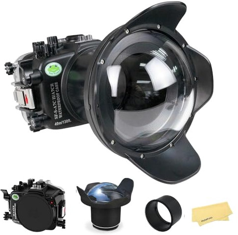 Seafrogs Underwater Housing For Sony A7C Ii / A7Cr With Wa005A Long Dome Port, [40M/130Ft] Waterproof Scuba Housing Case For Sony Alpha 7C Ii A7Cr With Fe 24-70 Mm F2.8 G, Fe 24-105Mm F4 G