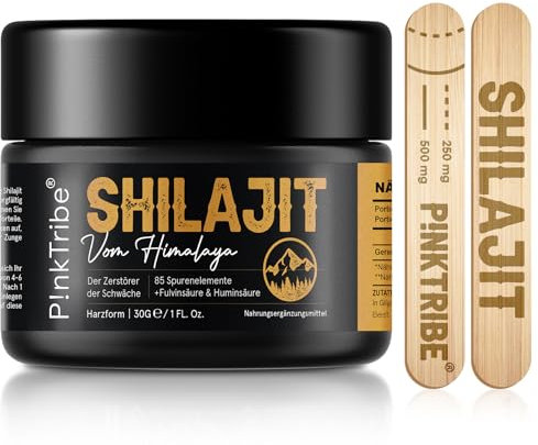 Shilajit Reines Himalaya Shilajit-Harz, Gold Qualität und Original, Ayurvedische Kräuter, Vegan (1er Pack)