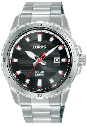 LORUS Herren Analog Quarz Uhr mit Edelstahl Armband RX367AX9