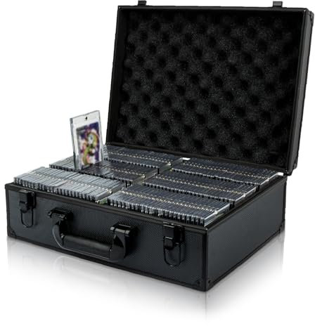 Snookids Toploader Box für 3 x 4 35PT Toploader, Toploader Aufbewahrungsbox mit Trennwänden, Wasserdicht, Staub, Sammelkarten Box, für Sammelkarten und Sportkarten (mehr als 600 Toploader)