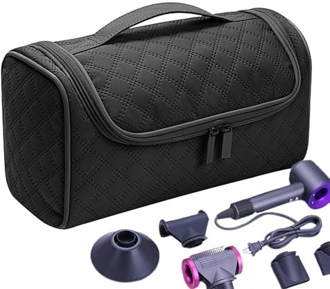 Hair Dryer Travel Case, Hair Dryer Storage Bag for Dy-Son Airwraps & Shark Flexstyle Attachment, Portable Hair Tool Travel Bag Organizer with Hooks