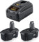 ZEERISA DC9096 18V 6.0Ah 2pack and Charger Cmobo Replacement for Dewalt 18V Battery DC9096 DC9099 DC9098 DW9099 DW9098 18Volt Battery + DC9310 Dewalt Charger for 7.2-18V Ni-Cad Ni-Mh