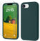 GOODVISH 3 IN 1 for iPhone 16e Case Liquid Silicone 2025 with 2 HD Screen Protector, Full Body Protective Cover Anti Slip Slim Gel Rubber Soft Microfiber Lining iPhone 16e Phone Case, Dark Green