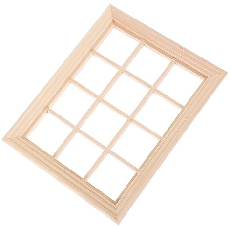 KOMBIUDA Doll House Miniatur Fensterrahmen Zubehör Für Dekoratives Kreative Gestaltung Langlebig Und Wiederverwendbar