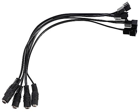 ELAYARD 5pcs Female Pin Fan Splitter Cable Power Adapter for Computer Case Cooling Fans Compatible Power Supplies for Efficient Heat Dissipation