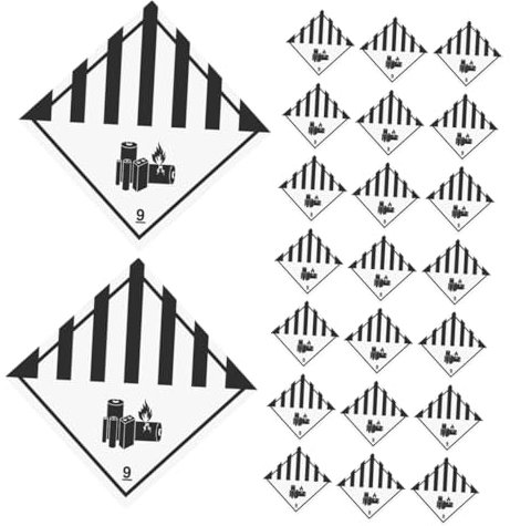 Zerodeko 150pcs Battery Caution Labels: Lithium Ion Battery Transport Caution Warning Labels Adhesive Stickers Waterproof Business Shipping Lithium